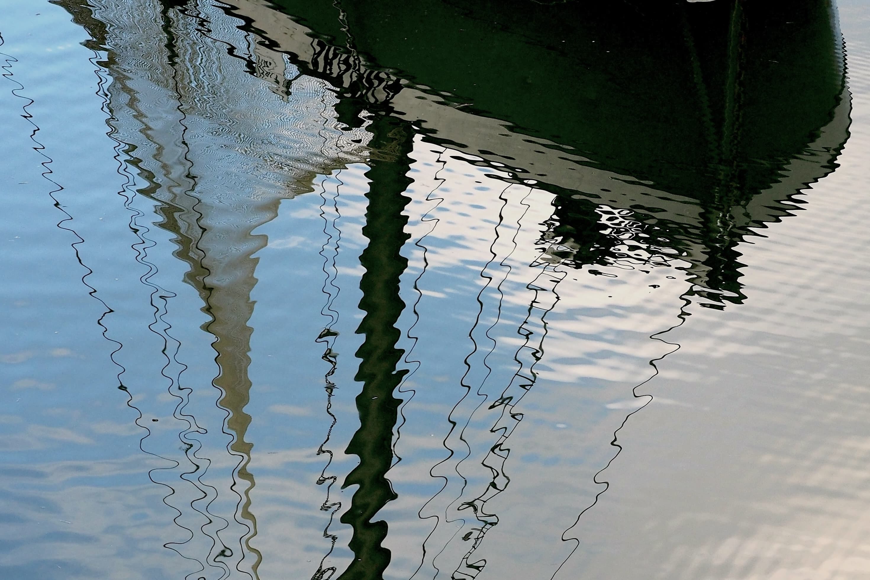 Aranka Reflexion im Rheinarm in Bad Honnef